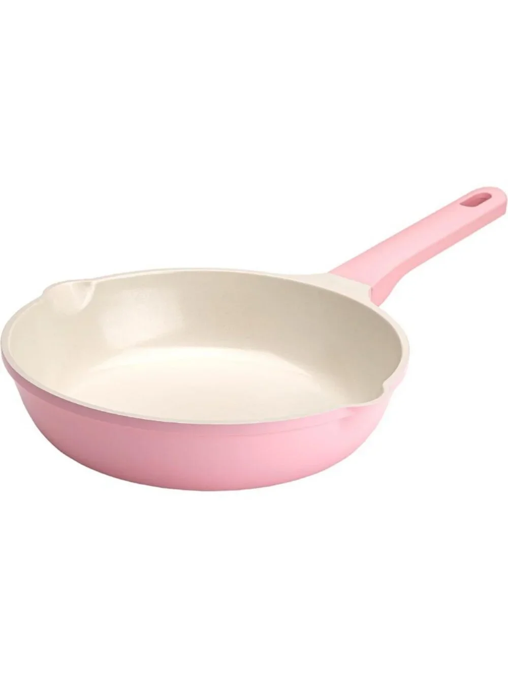 Nonstick Ceramic Fry Pan, 9.5-Inch, Fast Heating, Easy Pour Spouts, Comfort